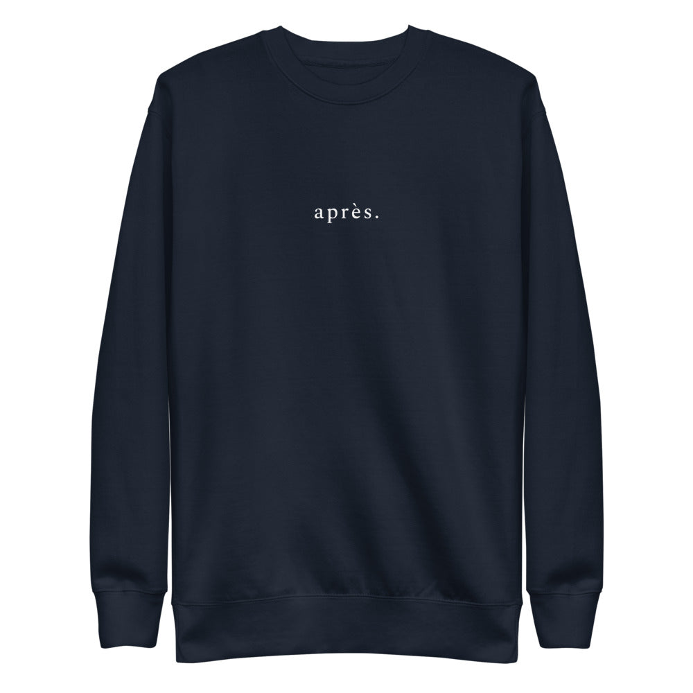 apres ski crew neck sweatshirt – après