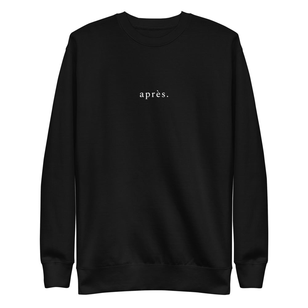 apres ski crew neck sweatshirt