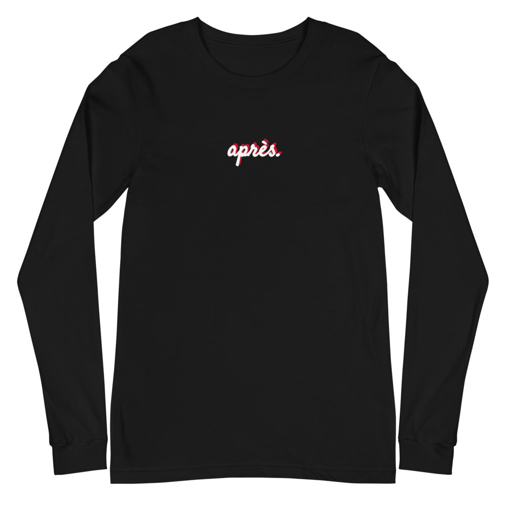 apres ski shirt - long sleeve cursive